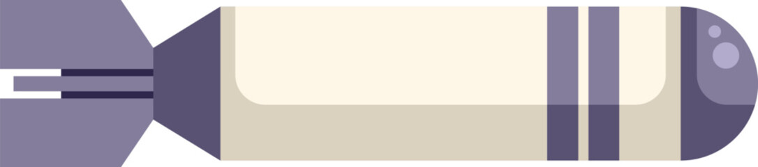 Obraz premium Military torpedo underwater weapon missile submarine warhead illustration