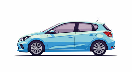 Modern compact hatchback vehicle with dynamic design, perfect for urban travel and daily commutes