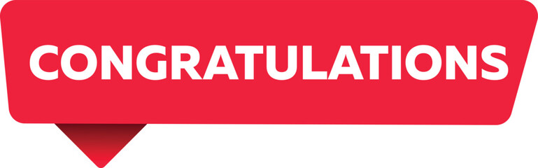 A vibrant red banner boldly proclaims Congratulations, a perfect visual to celebrate milestones and share joy.