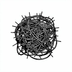 Fototapeta premium abstract sphere made of wire