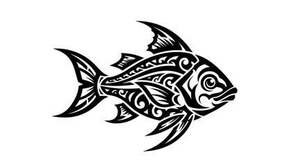 Tribal Fish Tattoo Design