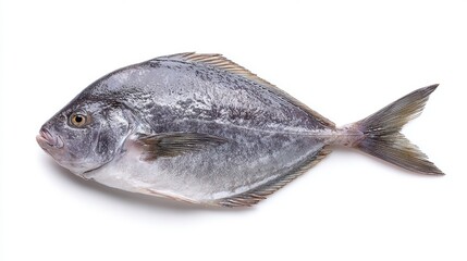 Fresh pomfret fish isolated on white background