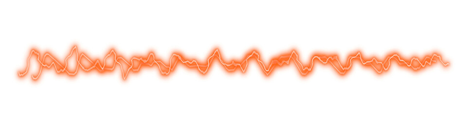 Orange electric wavelenght isolated on white background