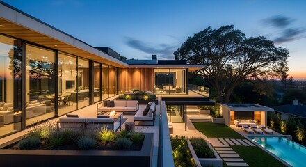 Luxury Modern House with Infinity Pool and Sunset View