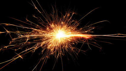 Sparkler on a Black Background