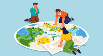 Team Solving Global Problem