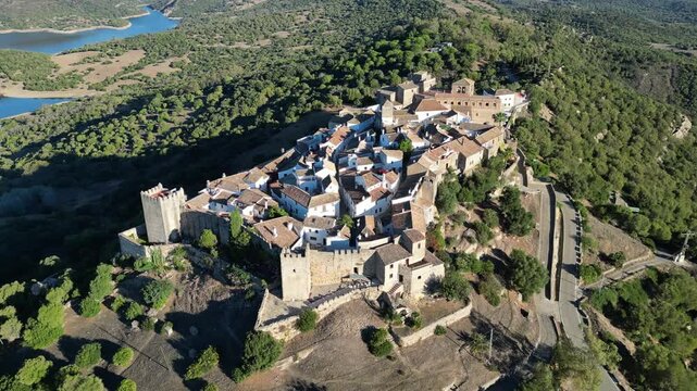 White village of Castillo de Castellar de la Frontera, Spain