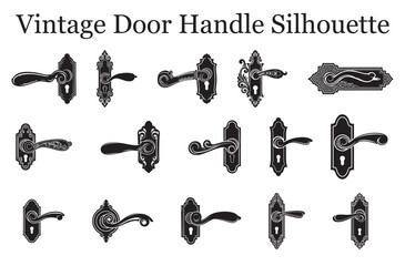 Vintage Door Handle Silhouette Bundle
