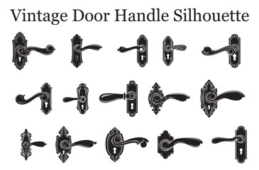 Vintage Door Handle Silhouette Bundle