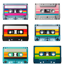 Fototapeta premium audio cassette tape isolated on transparent background