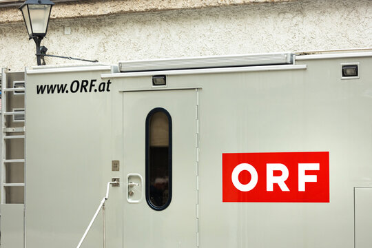 salzburg, salzburger land, austria- 24 07 2025: a orf tv broadcasting truck