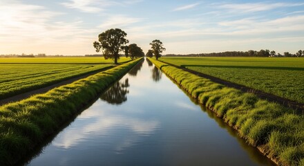 view of the garden and small river