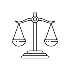 Classic balance scale symbol representing justice, equality, and legal principles