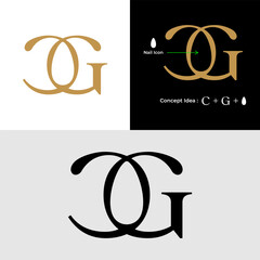 Luxury Letter C G Monogram Logo in Gold Elegant Minimal Vector Design