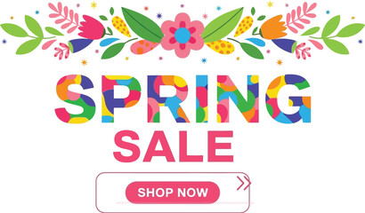Spring Collection Promotion Background with Clean Layout and Copy Space