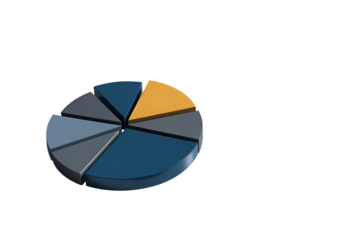 colorful pie chart isolated
