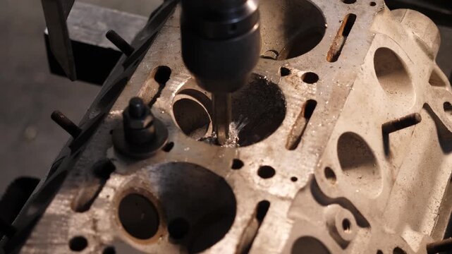 Polishing the intake and exhaust ports of the cylinder head helps improve air flow and engine responsiveness.