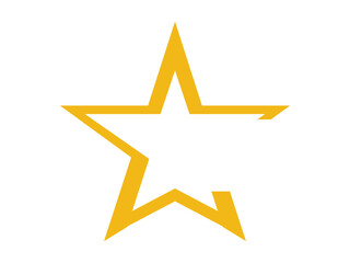 Star Icon Illustration for User Interface, Review Score, and Achievement Symbol