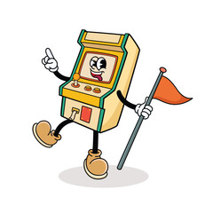 Mascot Arcade Machine Cartoon Character
