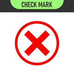 Obraz premium check mark icon button set. check box icon with right and wrong buttons and yes or no checkmark icons in green tick box and red cross. vector illustration 