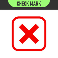 Obraz premium check mark icon button set. check box icon with right and wrong buttons and yes or no checkmark icons in green tick box and red cross. vector illustration 
