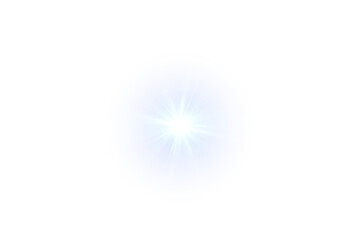 Blue Magic Light Explosion with Shining Rays