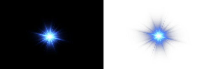 
Glowing Blue Light Burst Effect on Dark Background