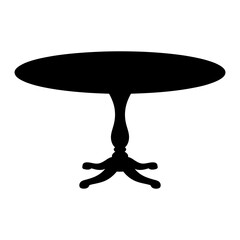 Hand drawn table icon Silhouette vector style on white background