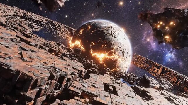 Celestial Megastructure Encircling a Luminescent Core Planet, a Monumental Feat of Interstellar Engineering and Discovery
