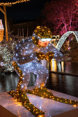 Illuminations de No&euml;l &agrave; B&eacute;ziers dans le d&eacute;partement de l'H&eacute;rault en r&eacute;gion Occitanie - France