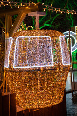 Illuminations de No&euml;l &agrave; B&eacute;ziers dans le d&eacute;partement de l'H&eacute;rault en r&eacute;gion Occitanie - France