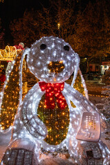 Illuminations de No&euml;l &agrave; B&eacute;ziers dans le d&eacute;partement de l'H&eacute;rault en r&eacute;gion Occitanie - France