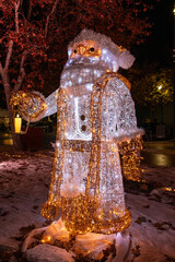 Illuminations de No&euml;l &agrave; B&eacute;ziers dans le d&eacute;partement de l'H&eacute;rault en r&eacute;gion Occitanie - France