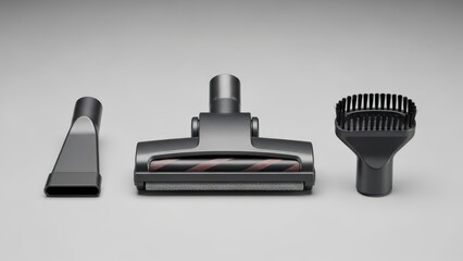 Set of three vacuum cleaner attachments for efficient cleaning solutions