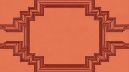 Abstract geometric pattern with warm earthy tones and layered square shapes.