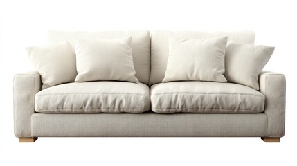 Comfortable living room couch adorned with soft pillows plush couch featuring assortment of soft pillows offering inviting seating arrangement for rest