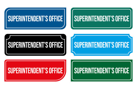 Superintendents Office Door Sign Illustration Printable Door Signs for building supervision
