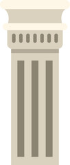 Naklejka premium Fluted column featuring a decorative capital, embodying classical architectural style