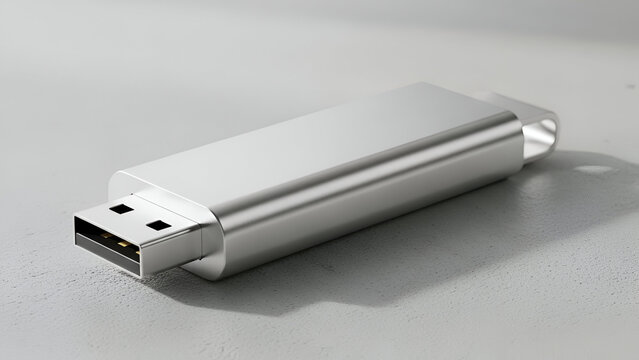 USB flash drive storage device isolated