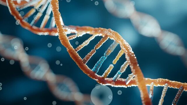 Abstract Glowing Dna Helix Life Science Background