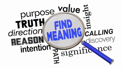 Find Meaning Magnifying Glass Search for Answers Truth 3d Animation