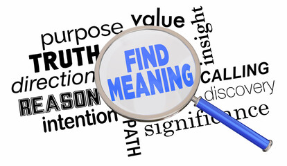 Find Meaning Magnifying Glass Search for Answers Truth 3d Illustration