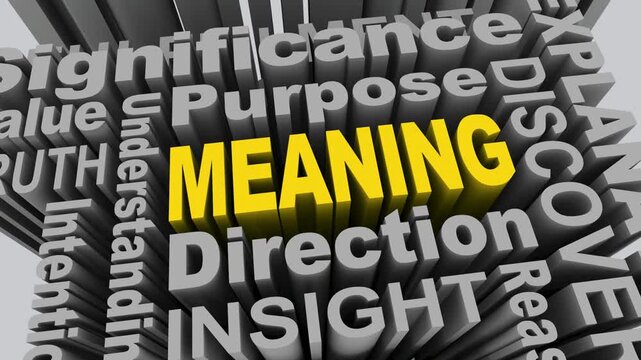 Meaning Words Purpose Direction Truth Find Answers 3d Animation