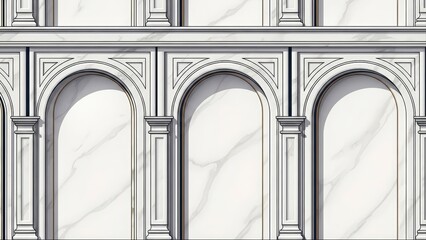 Elegant Marble Archway Design with Classic Architectural Details.