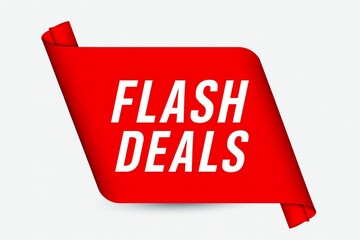 Flash deals sticker for promoting limited time offers