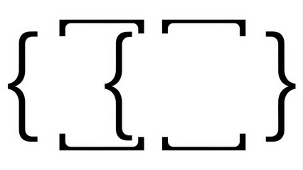 Abstract Symbol Representing Brackets and Parentheses.