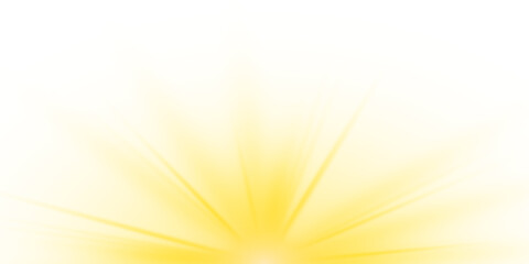 Sun light with glare. Golden flash, star rays png. Vector illustration with sparkles. Transparent yellow sunlight special lens flash light effect.