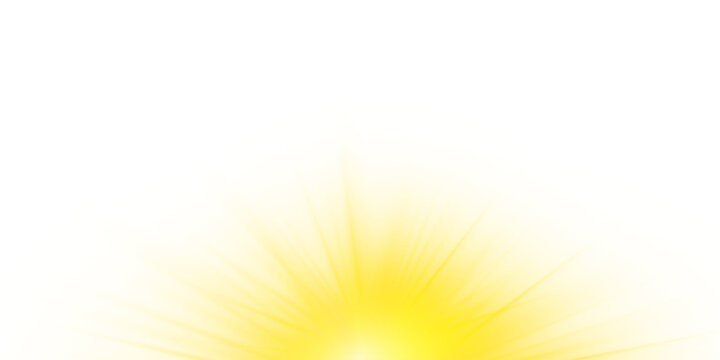 Sun light with glare. Golden flash, star rays png. Vector illustration with sparkles. Transparent yellow sunlight special lens flash light effect.