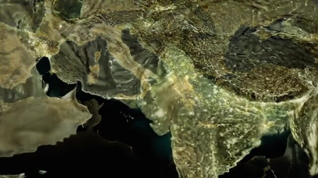 Slow Cinematic Satellite Map of Europe &ndash; Global Perspective