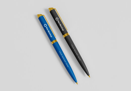 Realistic Pen Mockup Template